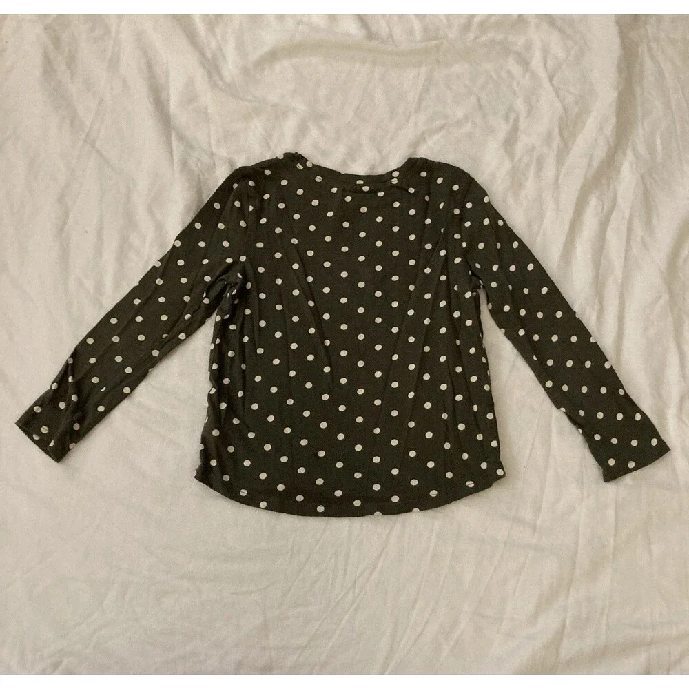 5T Old Navy girl clothes - one piece long sleeve top | polka dot theme